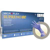 Gants Supreno EC, Petit, Nitrile, 5,5-mil, Sans poudre, Mauve, Classe 2 Par Equipment