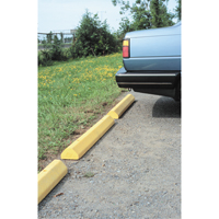 Car Stops, Plastic, 4' L, Yellow Par Equipment