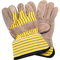 Double-Palm Fitters Gloves, Large, Split Cowhide Palm, Cotton Inner Lining Par Equipment