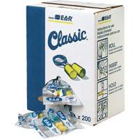 Bouchons d'oreilles classiques E-A-R, Vrac - Sac en poly, Avec cordon Par Equipment