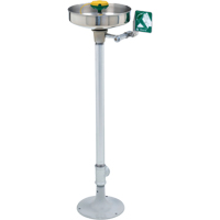 Poste de douche oculaire/faciale Axion, Installation Socle, Bol Acier inoxydable Par Equipment
