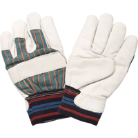 Abrasion-Resistant Winter-Lined Work Gloves, Medium, Grain Cowhide Palm, Cotton Fleece Inner Lining Par Equipment