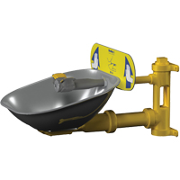 Poste de douche oculaire Halo, Installation Montage mural, Bol Acier inoxydable Par Equipment