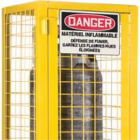 Armoire de s&eacute;curit&eacute; pour cylindres de gaz conforme aux normes de la CSA, nbre de bouteilles: 2, 17" , 17" , 69" , Jaune Par Equipment