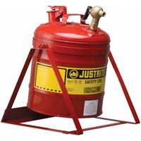 Laboratory Safety Can with Faucet, Type I, Steel, 5 US gal., Red, FM Approved Par Equipment