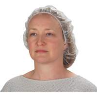 Non-Woven Bouffant Caps, Polypropylene, 21"/Large, White Par Equipment