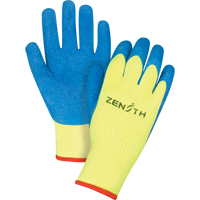 Gants haute visibilit&eacute; doubl&eacute;s d'acrylique & enduits de caoutchouc, 8/Moyen, R&ecirc;vetement Latex de caoutchouc, Calibre 7, Enveloppe en Tissu &eacute;ponge Par Equipment