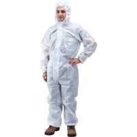 Protective Coveralls, Large, White, SMS Par Equipment
