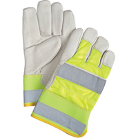 Gants d'ajusteur orange haute visibilit&eacute; &agrave; chaleur sup&eacute;rieure, Grand, Paume en Cuir fleur de vache, Doublure en Thinsulate Par Equipment
