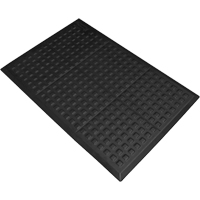 Tapis antifatigue Connect No 502 Rejuvenator pour poste de travail simple, Polyur&eacute;thane, 2' la c, 3' lo, 5/8" &eacute;paisseur, Noir Par Equipment