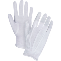 Parade/Waiter's Gloves, Cotton, Hemmed Cuff, Large SEE795 | Par Equipment