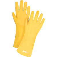 Rough-Finish Chemical-Resistant Gloves, Size 9, 14" L, PVC, Interlock Inner Lining, 47-mil Par Equipment