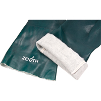 Double Dipped Green Gloves, 14" L, PVC, Cotton Jersey Inner Lining, 70-mil Par Equipment