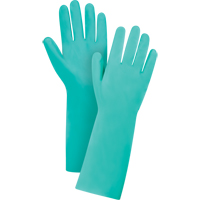 Gants r&eacute;sistants aux produits chimiques &agrave; prise en losange, Taille 8, 13" lo, Nitrile, 22 mils Par Equipment