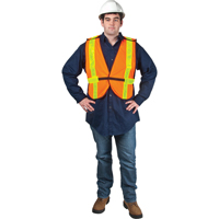 Standard-Duty Safety Vest, High Visibility Orange, Large, Polyester SEF094 | Par Equipment