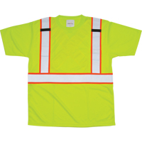CSA Compliant T-Shirt, Polyester, Medium, High Visibility Lime-Yellow SEF109 | Par Equipment