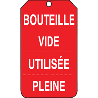 &eacute;tiquettes de s&eacute;curit&eacute; d'inspection et de contr&ocirc;le de l'&eacute;tat de l'&eacute;quipement, Papier cartonn&eacute;, 3-3/8" la x 5-7/8" h, Français Par Equipment