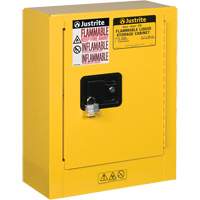 Sure-Grip&reg; EX Mini Flammable Safety Cabinet, 2 Gal., 1 Door, 17" W x 22" H x 8" D Par Equipment