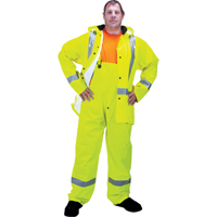 RZ900 Premium Traffic Rain Suit, Polyester, Small, High Visibility Lime-Yellow Par Equipment
