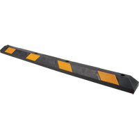 Parking Curb, Rubber, 6' L, Black/Yellow Par Equipment