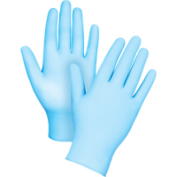 Gants tactiles jetables de calibre m&eacute;dical, Petit, Nitrile/vinyle, 4,5 mils, Sans poudre, Bleu, Classe 2 Par Equipment