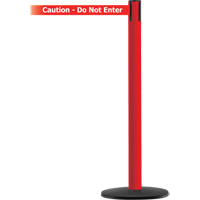 Advance TensaBarrier&reg; Barrier Post, Steel, 36" H, White/Red Tape, 7.5' Tape Length Par Equipment