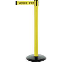 Advance TensaBarrier&reg; Barrier Post, Steel, 36" H, Black/Yellow Tape, 7.5' Tape Length Par Equipment