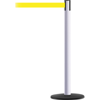 Advance TensaBarrier&reg; Barrier Post, Steel, 36" H, Yellow Tape, 7.5' Tape Length Par Equipment