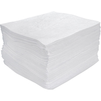 Premium Meltblown Sorbent Pads, Oil Only, 15" x 17", 25 gal. Absorbancy Par Equipment