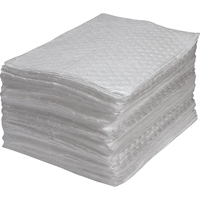 Premium Fine Fibre Sorbent Pads, Oil Only, 15" x 17", 30 gal. Absorbancy Par Equipment