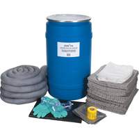 Trousse de d&eacute;versements &agrave; grande capacit&eacute;, Universel, Baril, Absorbance de 30 gal. US Par Equipment
