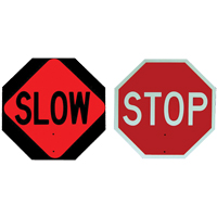 Double-Sided "Stop/Slow" Traffic Control Sign Par Equipment