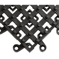 Tapis ErgoDeck avec crampons antid&eacute;rapants int&eacute;gr&eacute;s No 553, PVC, 1-1/2' la c, 1-1/2' lo, 7/8" &eacute;paisseur, Noir Par Equipment