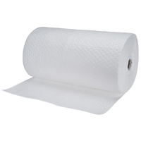 Industrial-Grade Fine Fibre Sorbent Rolls, Heavyweight, 150' L x 30" W, 70 gal. Absorbancy Par Equipment
