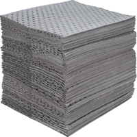 Industrial-Grade Fine Fibre Sorbent Pads, Universal, 15" x 17", 40 gal. Absorbancy Par Equipment