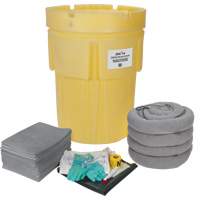 Trousse &eacute;conomique de lutte contre les d&eacute;versements, Universel, Baril, Absorbance de 95 gal. US Par Equipment