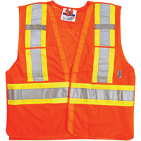 Traffic Safety Vest, High Visibility Orange, 2X-Large/3X-Large, Polyester, CSA Z96 Class 2 - Level 2 SEK052 | Par Equipment