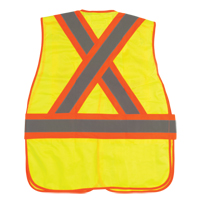 Flame-Resistant Surveyor Vest, High Visibility Lime-Yellow, 2X-Large, Polyester, CSA Z96 Class 2 - Level 2 SGF143 | Par Equipment