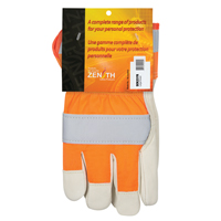 Orange High-Visibility Superior Warmth Fitters Gloves, Large, Grain Cowhide Palm, Thinsulate Inner Lining Par Equipment