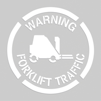 Pochoirs de marquage du sol - Warning Forklift Traffic, Pictogramme, 20" x 20" SEK520 | Par Equipment