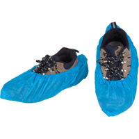 CPE Shoe Covers, Large, Polyethylene, Blue SEL089 | Par Equipment