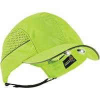 Skullerz&reg; 8960 Short Brim Bump Cap with LED Lighting, High Visibility Lime Green Par Equipment