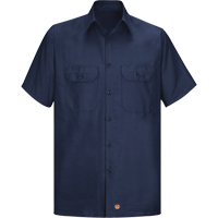 Short Sleeve Ripstop Shirt, Men's, 3X-Large, Navy Blue SEU270 | Par Equipment