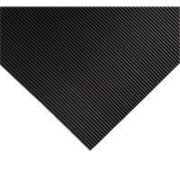 Corrugated Switchboard Matting No.702, 2' W x 10' L, 1/4" Thickness, Black, PVC Par Equipment