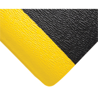 Deluxe Soft Step No. 444 Mats, Pebbled, 3' x 5' x 5/8", Black/Yellow, PVC Sponge Par Equipment