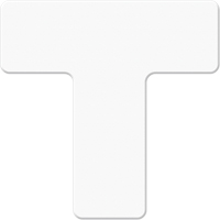 Armor Stripe Lean/5S Markers, T, 6" L x 6" W, White, Plastic Par Equipment