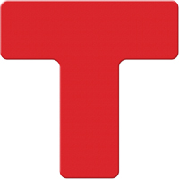 Armor Stripe Lean/5S Markers, T, 6" L x 6" W, Red, Plastic Par Equipment