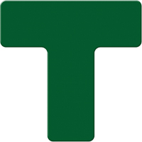 Armor Stripe Lean/5S Markers, T, 6" L x 6" W, Green, Plastic Par Equipment