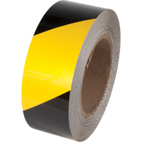 Tuff Mark&reg; Floor Marking Tape, 2" x 100', Polyester, Black and Yellow Par Equipment