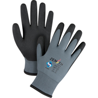 Gants enduits de premi&egrave;re qualit&eacute; ZX-30°, 8/Moyen, R&ecirc;vetement PVC, Calibre 15, Enveloppe en Nylon Par Equipment